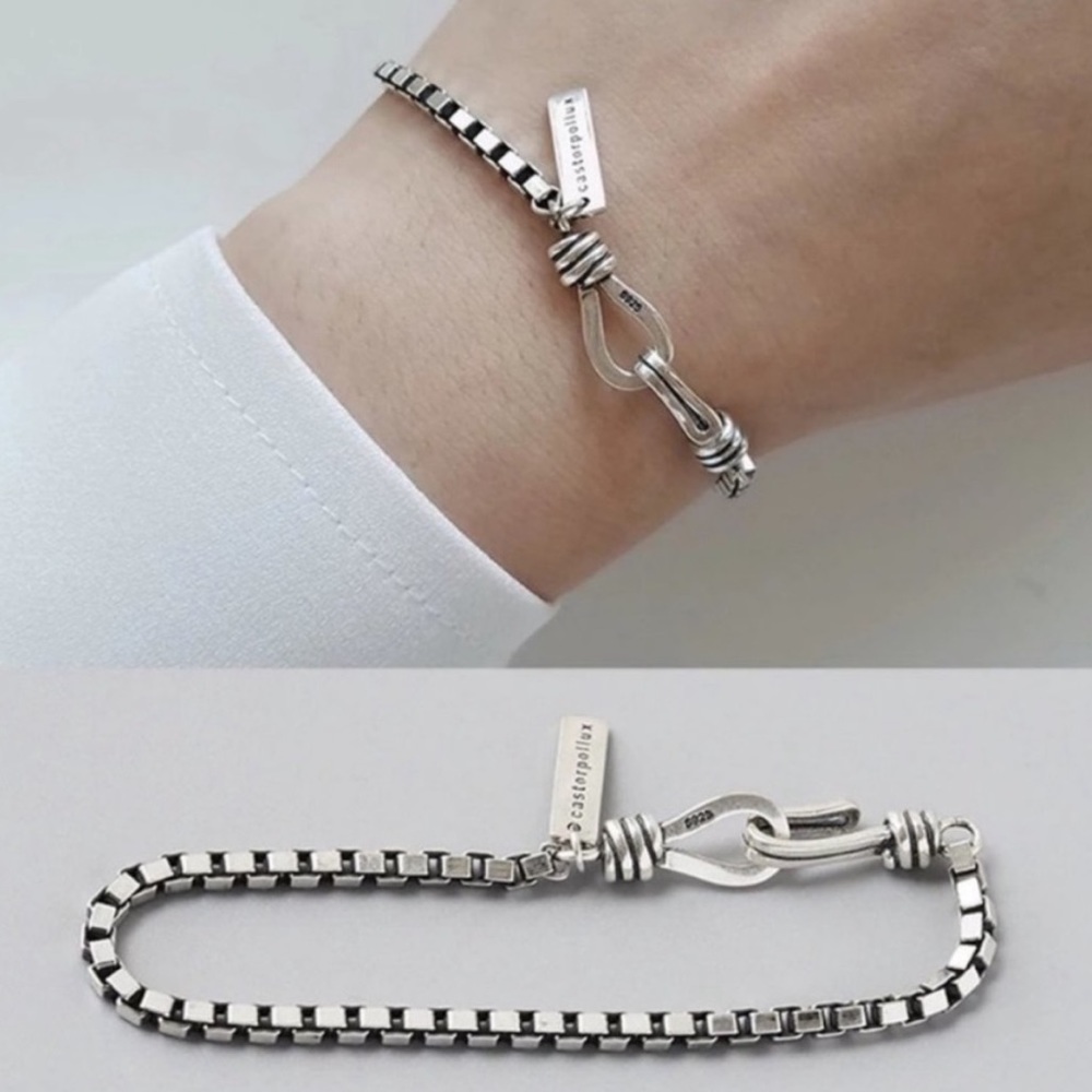 NEW 925 STERLING SILVER BOX CHAIN BRACELET